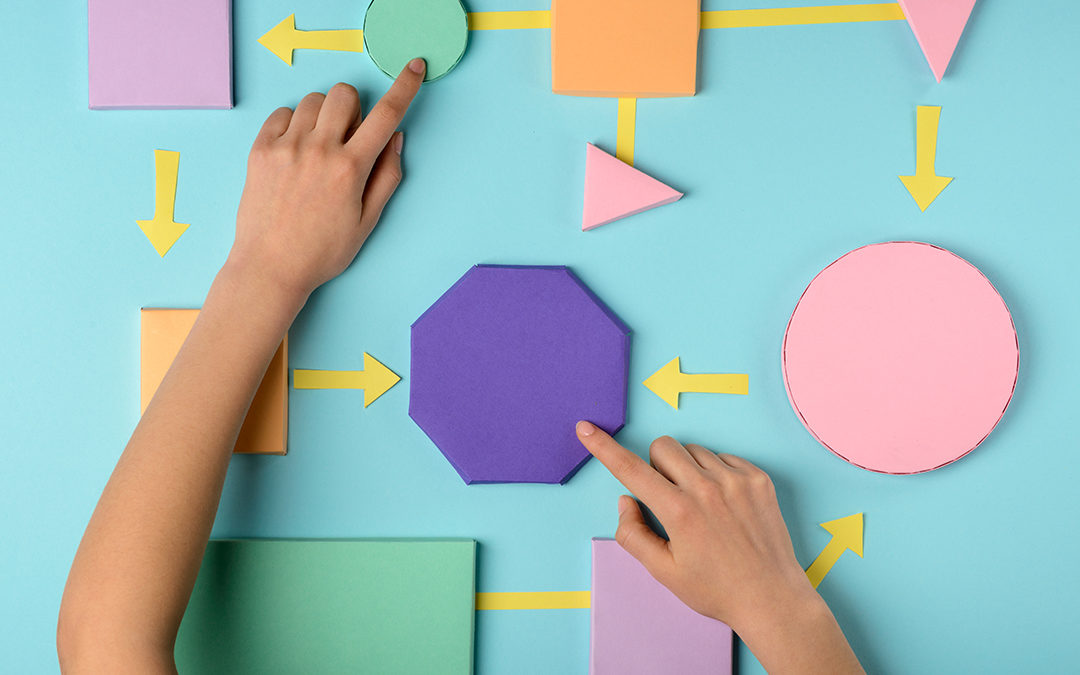 Woman putting items into algorithm